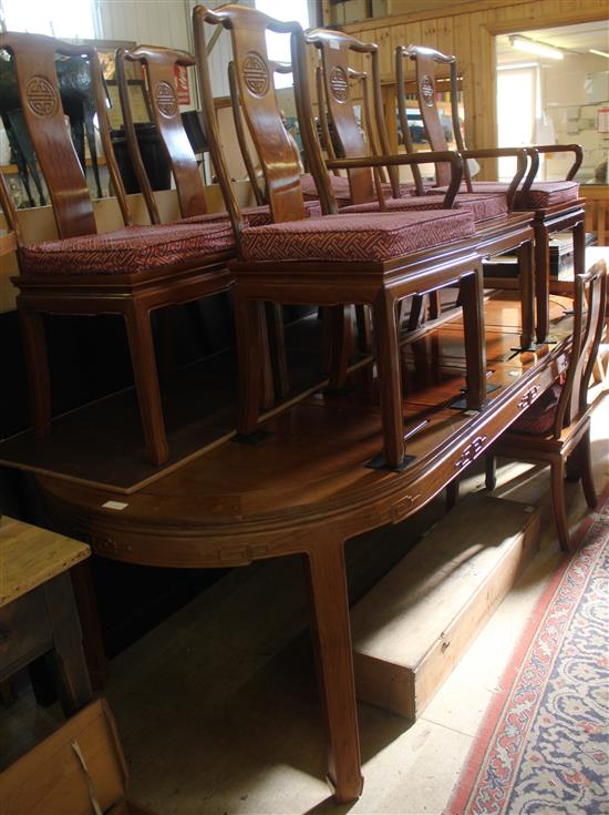 Chinese dining table and 8 chairs